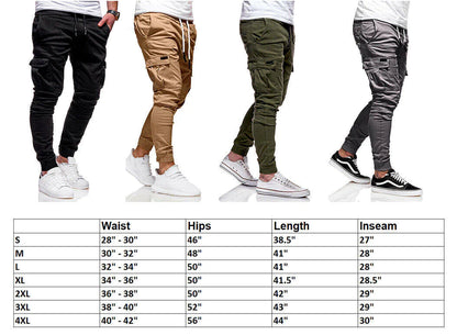 Men'S Casual Joggers Pants Sweatpants Cargo Combat Loose Sport Workout Trousers