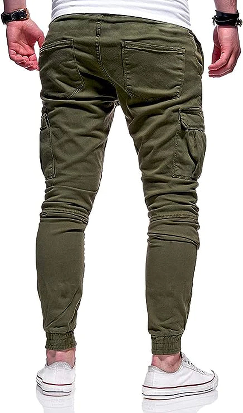 Men'S Casual Joggers Pants Sweatpants Cargo Combat Loose Sport Workout Trousers