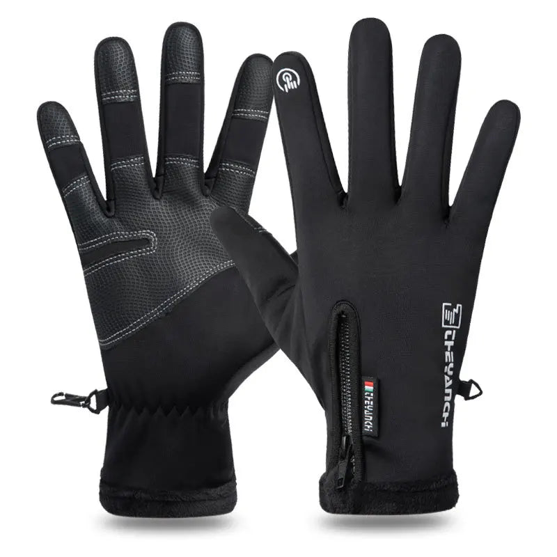 Winter Waterproof Thermal Touchscreen Gloves – Windproof and warm, ideal for cold-weather running, sports, hiking, and skiing.